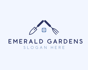 Garden Fork Trowel logo design