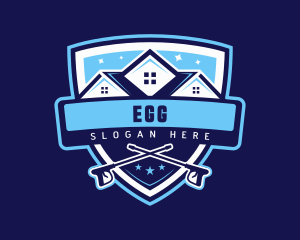 Caretaker - Pressure Wash Cleaning Roof logo design
