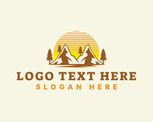 Slope - Outdoor Mountain Sunset logo design