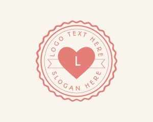 Retro - Heart Pastry Bakery logo design