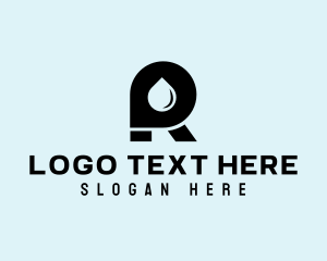 Oil Company - Oil Letter R logo design