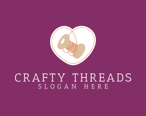 Yarn - Spool Yarn Seamstress logo design