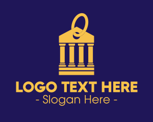 Estate Agency - Yellow Tag Pantheon logo design