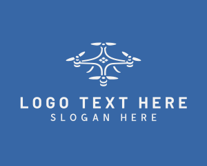 Technology - Quadcopter Drone Videography logo design