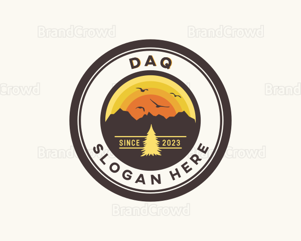 Mountain Outdoor Sunrise Logo