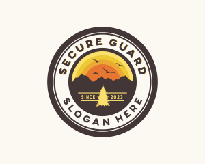 Mountain Outdoor Sunrise Logo