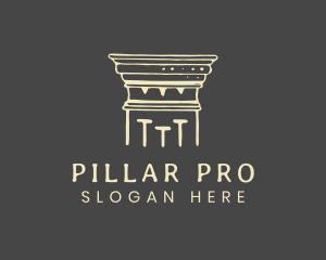 Column - Doric Column Architecture logo design