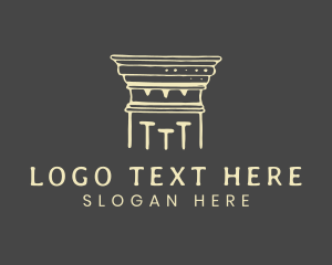 Greece - Doric Column Architect logo design