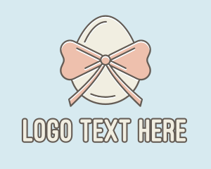 Ribbon - Ribbon Decorated Egg logo design