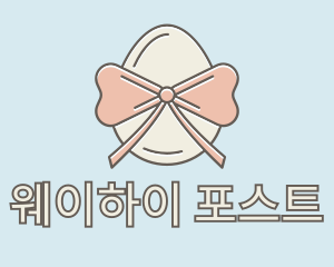 Ribbon Decorated Egg logo design