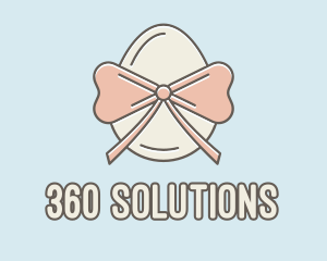 Ribbon Decorated Egg logo design