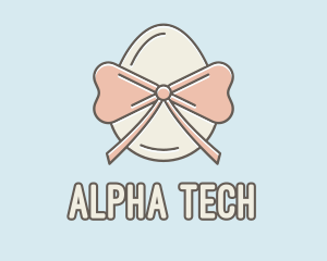 Ribbon Decorated Egg logo design