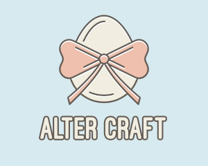 Ribbon Decorated Egg logo design