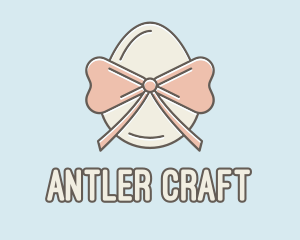 Ribbon Decorated Egg logo design