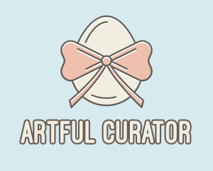 Ribbon Decorated Egg logo design