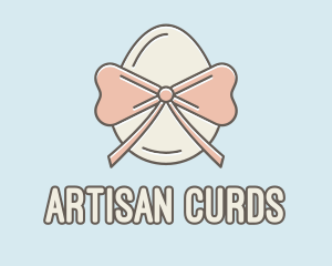 Ribbon Decorated Egg logo design