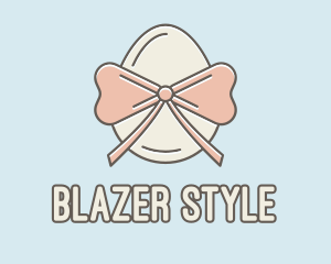 Ribbon Decorated Egg logo design