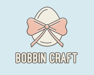 Ribbon Decorated Egg logo design