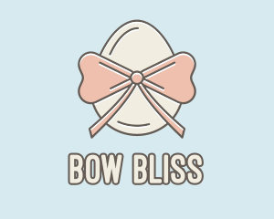 Ribbon Decorated Egg logo design