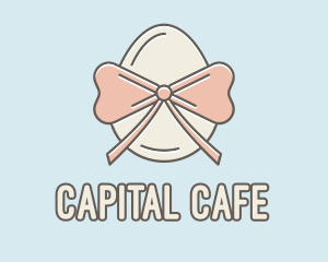 Ribbon Decorated Egg logo design