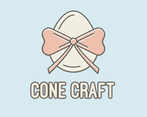 Ribbon Decorated Egg logo design