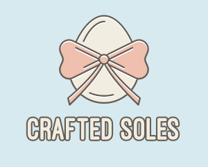 Ribbon Decorated Egg logo design