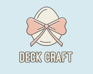 Ribbon Decorated Egg logo design