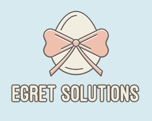 Ribbon Decorated Egg logo design