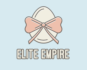 Ribbon Decorated Egg logo design