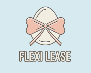 Ribbon Decorated Egg logo design