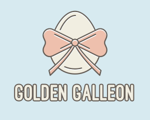 Ribbon Decorated Egg logo design