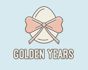 Ribbon Decorated Egg logo design