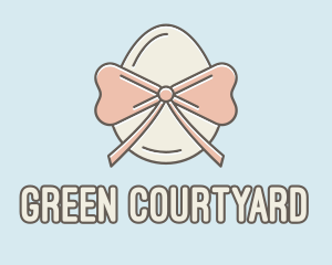 Ribbon Decorated Egg logo design