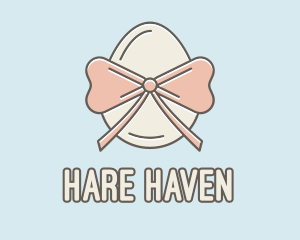 Hare - Ribbon Decorated Egg logo design