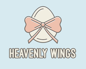 Ribbon Decorated Egg logo design