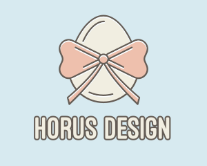 Ribbon Decorated Egg logo design