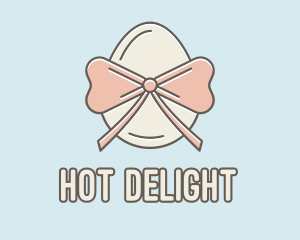 Ribbon Decorated Egg logo design