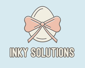 Ribbon Decorated Egg logo design