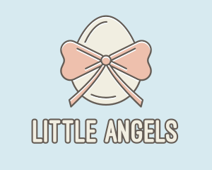 Ribbon Decorated Egg logo design