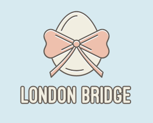 Ribbon Decorated Egg logo design