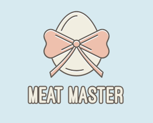 Ribbon Decorated Egg logo design