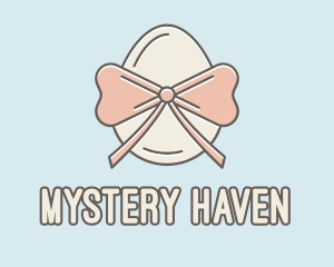 Ribbon Decorated Egg logo design