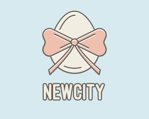 Ribbon Decorated Egg logo design