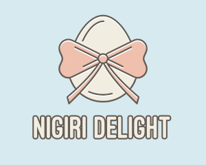 Ribbon Decorated Egg logo design