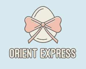 Ribbon Decorated Egg logo design