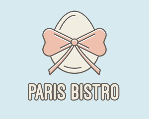 Ribbon Decorated Egg logo design