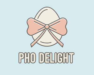 Ribbon Decorated Egg logo design