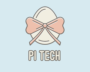 Ribbon Decorated Egg logo design