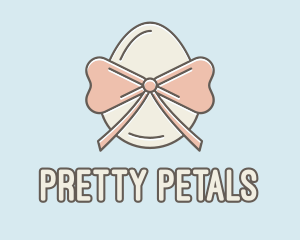 Ribbon Decorated Egg logo design