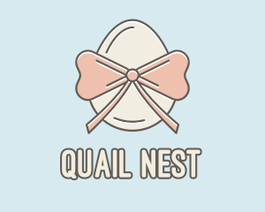 Ribbon Decorated Egg logo design